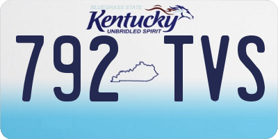 KY license plate 792TVS