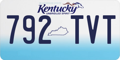 KY license plate 792TVT