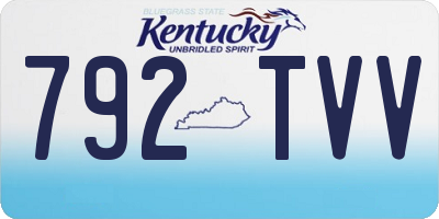 KY license plate 792TVV
