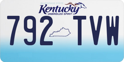 KY license plate 792TVW