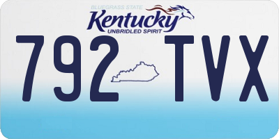 KY license plate 792TVX