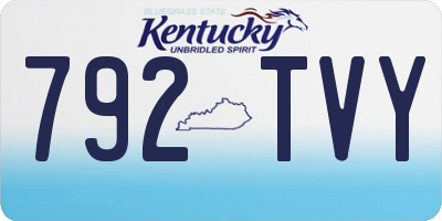 KY license plate 792TVY
