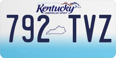 KY license plate 792TVZ
