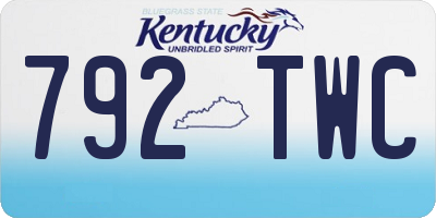 KY license plate 792TWC