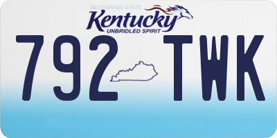 KY license plate 792TWK