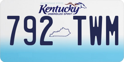 KY license plate 792TWM