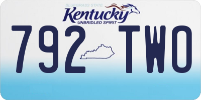 KY license plate 792TWO