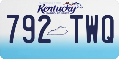 KY license plate 792TWQ