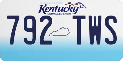 KY license plate 792TWS