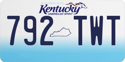 KY license plate 792TWT