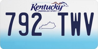KY license plate 792TWV