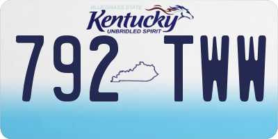 KY license plate 792TWW