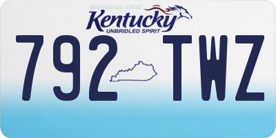 KY license plate 792TWZ
