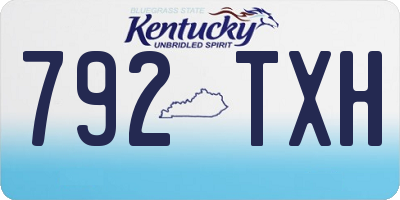 KY license plate 792TXH