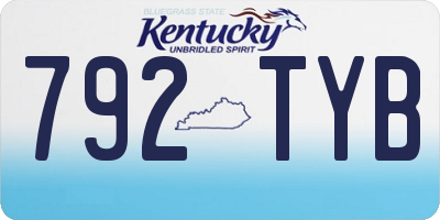 KY license plate 792TYB