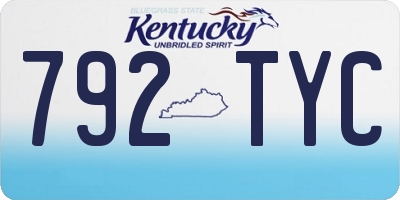 KY license plate 792TYC