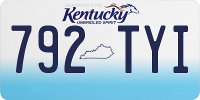 KY license plate 792TYI
