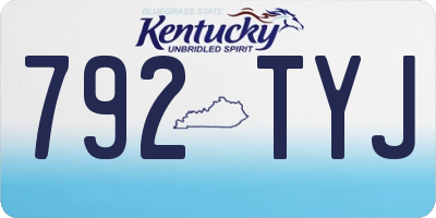 KY license plate 792TYJ
