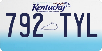 KY license plate 792TYL