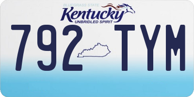 KY license plate 792TYM