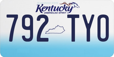 KY license plate 792TYO