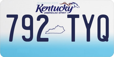 KY license plate 792TYQ