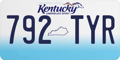 KY license plate 792TYR