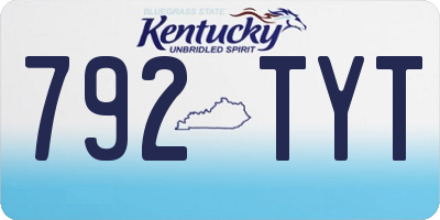 KY license plate 792TYT