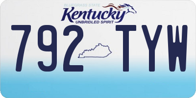 KY license plate 792TYW