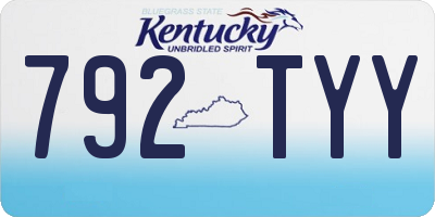 KY license plate 792TYY