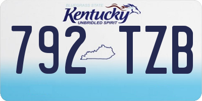 KY license plate 792TZB