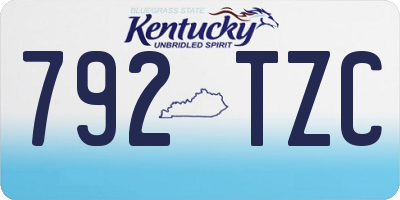 KY license plate 792TZC