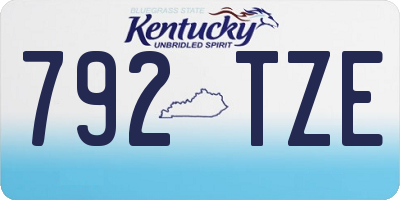 KY license plate 792TZE