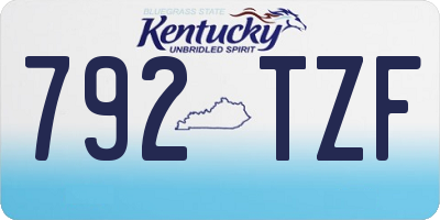 KY license plate 792TZF