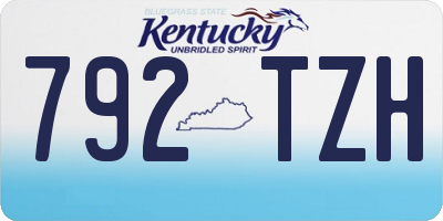 KY license plate 792TZH