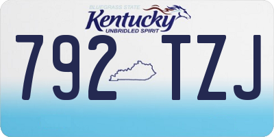 KY license plate 792TZJ