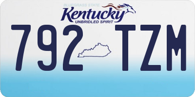 KY license plate 792TZM