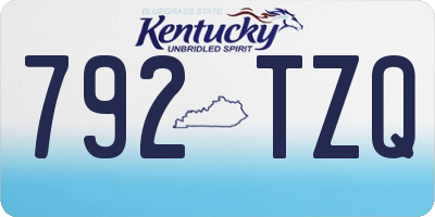 KY license plate 792TZQ