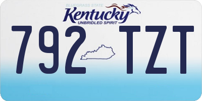 KY license plate 792TZT