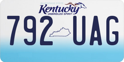 KY license plate 792UAG