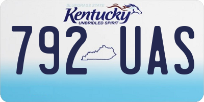 KY license plate 792UAS