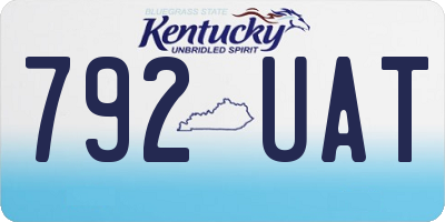 KY license plate 792UAT