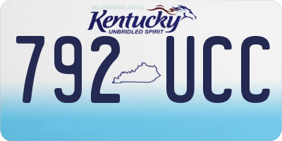 KY license plate 792UCC