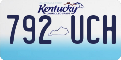 KY license plate 792UCH