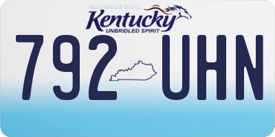 KY license plate 792UHN
