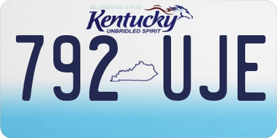 KY license plate 792UJE