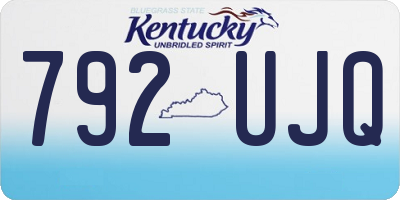 KY license plate 792UJQ