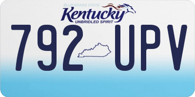 KY license plate 792UPV