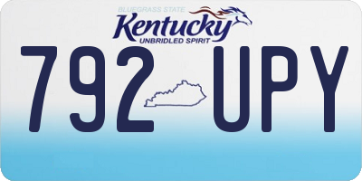KY license plate 792UPY