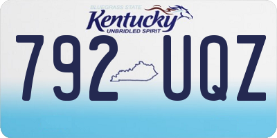 KY license plate 792UQZ